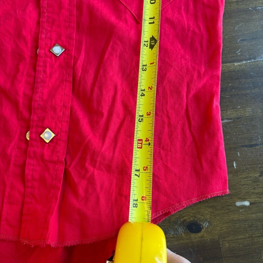 Vintage kids western snap button down shirt Made in Japan Red - Picture 5 of 6